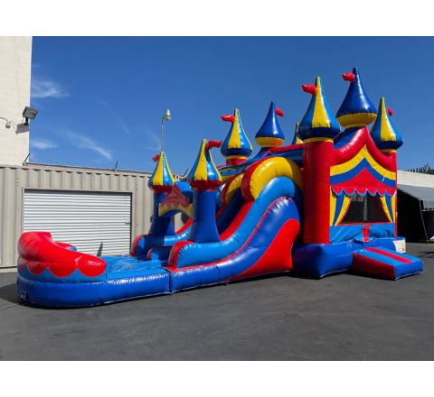 Dual Lane Big Top Water Slide Combo (sku W309)