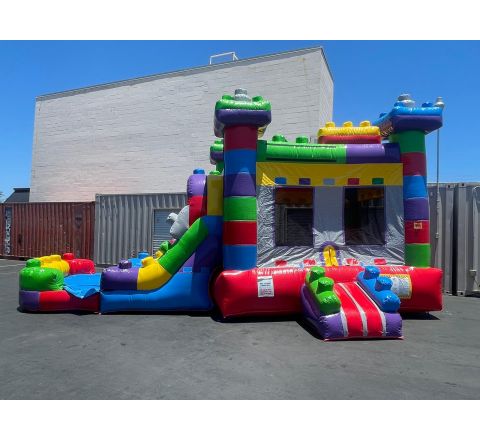 Dual Lane Mega Block Dry Slide Combo (sku C311)