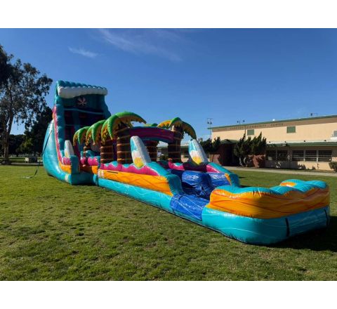 Dual Lane Slip & Slide Beach Life Water Slide (sku W317-2)